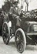 Gustave Leys vainqueur de Périgueux-Mussidan en 1898 sur Panhard 6 hp.