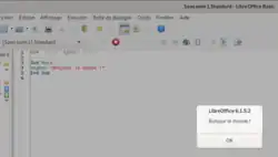 Un exemple de programme avec LibreOffice Basic