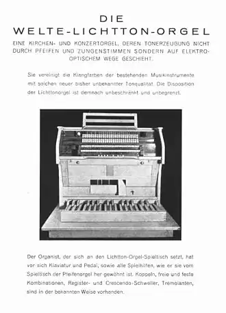 Image illustrative de l’article Lichtton-Orgel