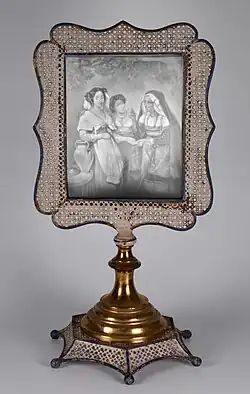 Lithophanie sur cadre.