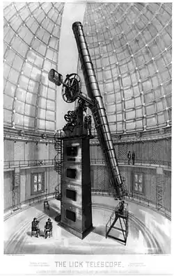 Télescope Crossley, 36 pouces (910 mm) situé à l'Observatoire Lick