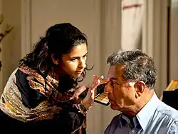 Girish Karnad sur le tournage de Life goes on (film, 2009)&nbsp;(en)