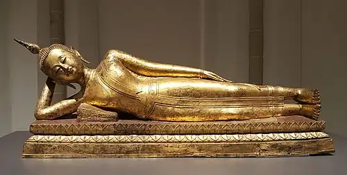 Buddha Sakyamuni en pose de Nirvana (XVIIIe siècle), Thaïlande