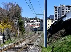 Tronçon de ligne non déposé entre Albertville et Ugine.