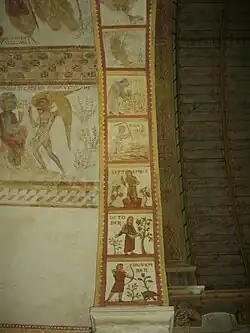 Peintures : arc doubleau.