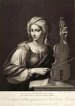 Sainte Cécile, d'après Domenichino.