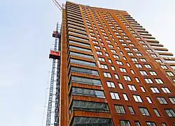 Bâtiment haut vu d'Önologgatan.