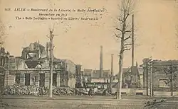 Boulevard de la Liberte - La Belle Jardiniere incendiée en 1914