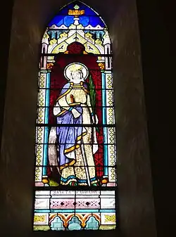 Vitrail de Sacreste ainé représentant sainte Catherine d'Alexandrie.