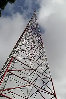 Limeux émetteur antenne 2, mât autoportant ou autostable quadripode structure détaillée