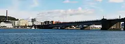 Le pont reliant, au-dessus du Limfjord, Aalborg à Nørresundby.