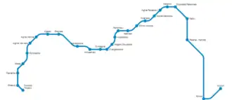 Voir la carte de la ligne.