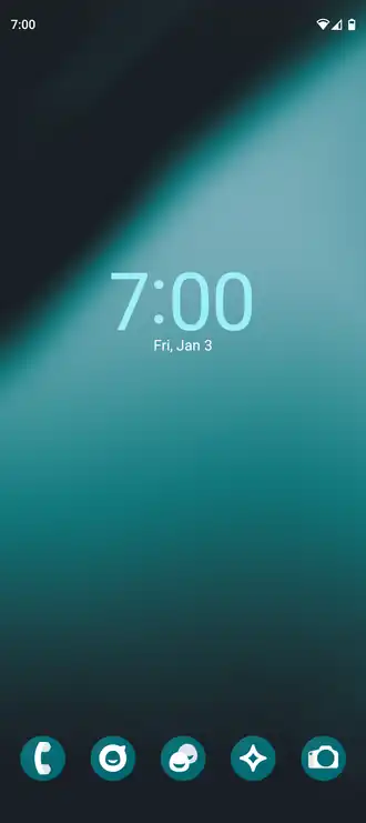 Écran d’accueil de LineageOS 16.0.
