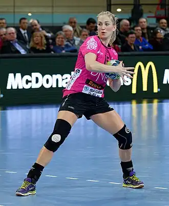 Linn Jørum Sulland en février 2018 sous le maillot du Vipers Kristiansand