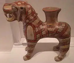 Rhyton zoomorphe représentant un lion, retrouvé à Kültepe/Kanesh.