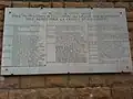 La plaque répertoriant les 77 résistants fusillés.