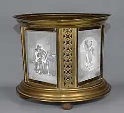 Photophore vitré de lithophanies.