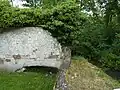 Ancien bras de la Brêche sous le mur d'enceinte.