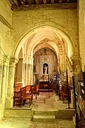 Bas-côté sud, vue vers l'est dans la chapelle latérale sud.