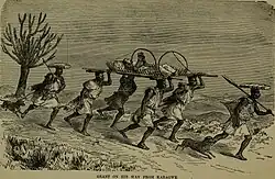 « Grant de retour du Karagwe » (grav. 1900).