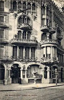 La Casa Lleó Morera à Barcelone, vers 1903.