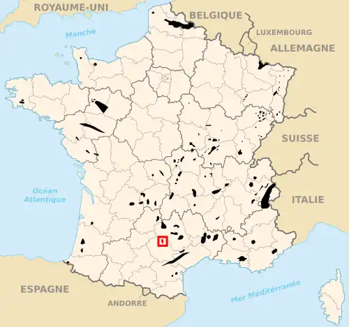 Carte des départements français.