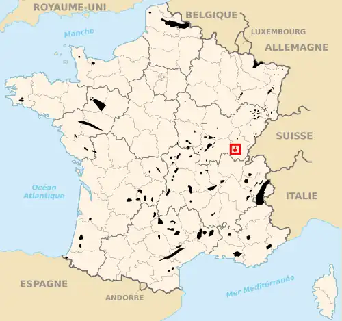 Carte des départements français.
