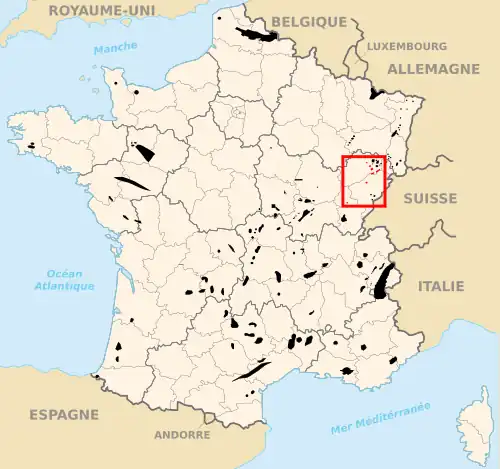 Carte des départements français.