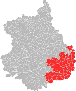 Carte de la communauté de communes Cœur de Beauce dans le département d'Eure-et-Loir (2018).