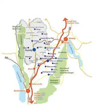 Localisation de Communauté de communes Rumilly Terre de Savoie