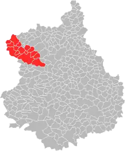 Carte de la communauté de communes des Forêts du Perche dans le département d'Eure-et-Loir (2018).