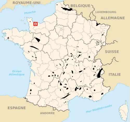 Carte des départements français.