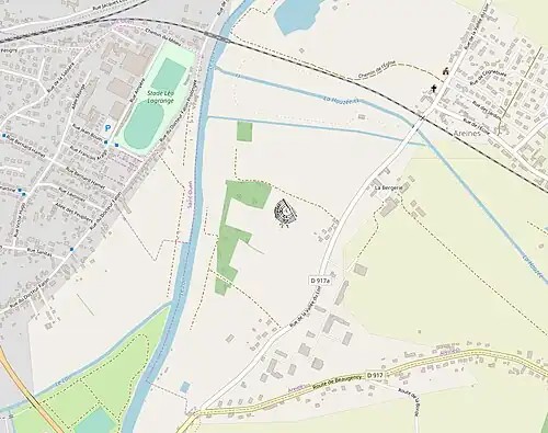 Localisation du théâtre gallo-romain d'Areines