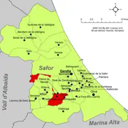 dans la comarque de la Safor.