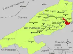 dans la comarque de la Vall d'Albaida.