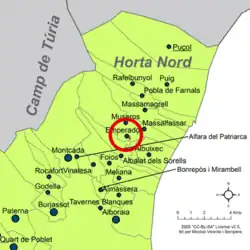 dans la comarque de l'Horta Nord.