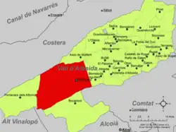 dans la comarque de la Vall d'Albaida.
