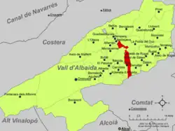 dans la comarque de la Vall d'Albaida.