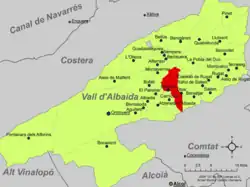 dans la comarque de la Vall d'Albaida.