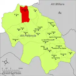 dans la comarque de l'Alto Palancia.