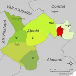 dans la comarque de l'Alcoià.