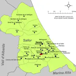 dans la comarque de la Safor.