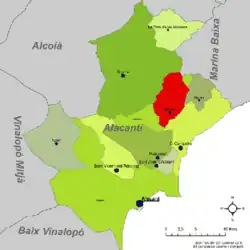 dans la comarque de l'Alacantí.