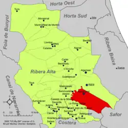 dans la comarque de la Ribera Alta.