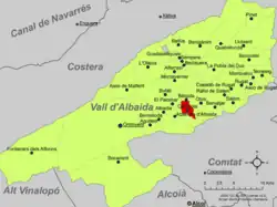Dans la comarque de la Vall d'Albaida.
