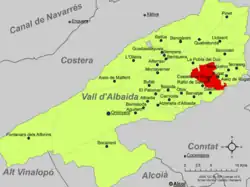 dans la comarque de la Vall d'Albaida.