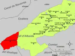 dans la comarque de la Vall d'Albaida.