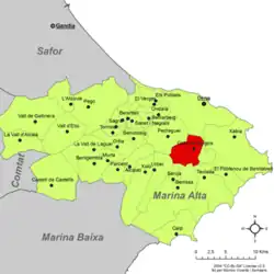 dans la comarque de la Marina Alta.