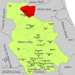 dans la comarque de la Ribera Alta.