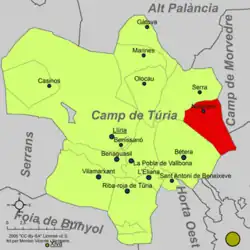 dans la comarque du Camp de Túria.